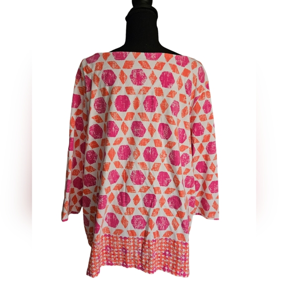 Ruby Rd. Beautiful Women's 3X Tunic with Beading along Neck Line - Picture 2 of 5